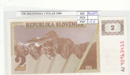 BILLETE ESLOVENIA 2 TOLAR 1990 P-2a - Autres - Europe