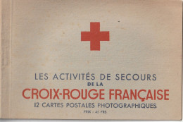 CARNET  CROIX ROUGE 12 CARTES  (LES ACTIVITES DE SECOURS ) Format  10X15cms - Rotes Kreuz