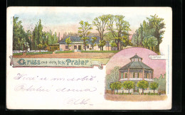 Lithographie Wien, K. K. Prater Mit Lusthaus  - Sonstige & Ohne Zuordnung