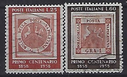 Italy 1958  100 Jahre Briefmarken Von Neapel  (o) Mi.1018-1019 - 1946-60: Usati