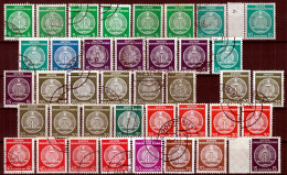 DDR - East Germany 1954 - 1957 ⁕ Official / Dienstmarke ⁕ 39v ( 30v Used + 9v MH ) - Used Stamps