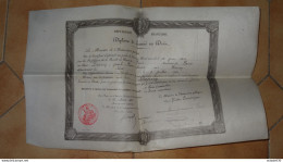 Diplome De Lecencié En Droit De 1910 , DEPREZ Né A Fresnoy............. PHI-Caisse41 ........ DIP-002 - Diploma & School Reports