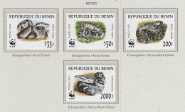 BENIN 1999 WWF Snakes Mi 1159-1162 MNH(**) Fauna 605 - Snakes