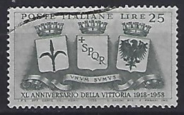 Italy 1958  40 Jahre Sieges Von 1918  (o) Mi.1022 - 1946-60: Usados