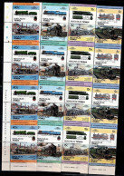 NUKULAELAE TUVALU 1984 TRAINS  STRIP OF 4 MI No 1-8 MNH VF!! - Trenes