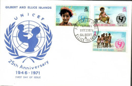 Gilbert And Ellice Islands 1971 Mi 188-190 FDC  (FDC ZS7 WGE188-190) - Altri & Non Classificati