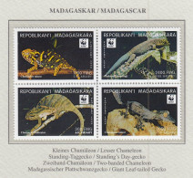 MADAGASCAR 1999 WWF Chameleon Mi 2313-2316 MNH(**) Fauna 607 - Otros & Sin Clasificación