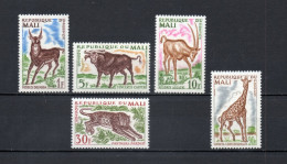 MALI  N° 71 à 75   NEUFS SANS CHARNIERE  COTE 6.00€    ANIMAUX FAUNE - Malí (1959-...)