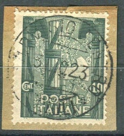 REGNO 1923 MARCIA SU ROMA 10 C, SU FRAMMENTO USATO - Gebraucht