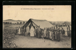 AK Au Tanganica, Campement Sous La Tente, Missionare Mit Kindern  - Altri & Non Classificati