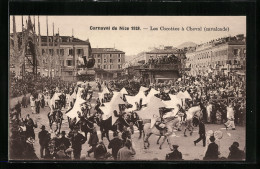 AK Nice, Carneval 1928, Les Cocottes à Cheval Cavalcade, Faschingsumzug  - Carnevale
