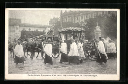 AK Wien, Euchar. Prozession 1912, Das Allerheiligste Im Glas-Galawagen  - Altri & Non Classificati