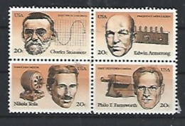 Inventeurs Américains - Unused Stamps