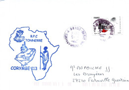 ENVELOPPE AVEC CACHET B.P.C. TONNERRE - CORYMBE 113 - LE 05/05/2012 - Seepost