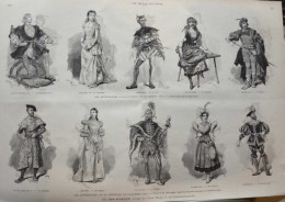 LE ROI S'AMUSE, Drame De Victor Hugo - Maguelonne, Mme Dupont - Saltabadil, M. Beauvallet -  Page Original 1882 - Historical Documents