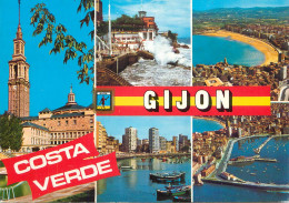 Navigation Sailing Vessels & Boats Themed Postcard Gijon Costa Verde - Sailing Vessels