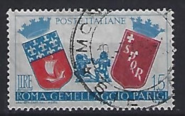 Italy 1959  Stadtepartnerschaft, Paris Und Rom  (o) Mi.1034 - 1946-60: Gebraucht