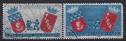 Italy 1959  Stadtepartnerschaft, Paris Und Rom  (o) Mi.1034-1035 - 1946-60: Afgestempeld