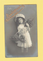 XB1287 JEUNE FILLE, ENFANT, GIRL FAMOUS CHILD MODEL KATHERINE ASHTON FASHION 1920 RPPC - Ritratti