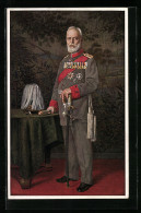Künstler-AK König Ludwig III. In Uniform Mit Säbel  - Familias Reales