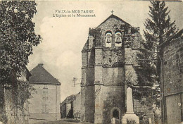 - Creuse -ref-A582- Faux La Montagne - Eglise Et Monument Aux Morts Guerre 1914-18 - Voir Description - - Autres & Non Classés