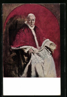 AK Papst Pius X. Mit Edlem Fanon  - Papi