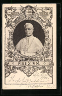 AK Der Junge Papst Pius X. Mit Seinem Pileolus Und Edler Kreuzkette  - Papi