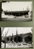 2 Photographies - Gare Montparnasse (Paris) - Pont Edgar Quinet - 1968 / CHANTIER, TRAVAUX - Eisenbahnen