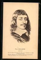 AK René Descartes, Konterfei Des Berühmten Philosophen  - Personajes Históricos