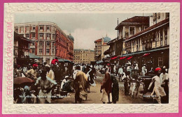 Ag3841  - INDIA - VINTAGE POSTCARD -  Bombay - Nuil Bazar, Native Street - Indien