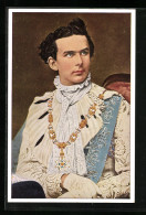 AK König Ludwig II. Im Ordensrittergewand  - Königshäuser