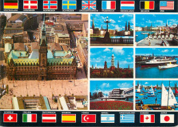 Navigation Sailing Vessels & Boats Themed Postcard Hamburg - Segelboote