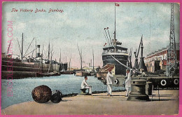 Ag3845  - INDIA - VINTAGE POSTCARD   - 1908 - Bombay - The Victoria Docks - Inde