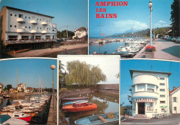 Navigation Sailing Vessels & Boats Themed Postcard Amphion Les Bains Pier - Segelboote