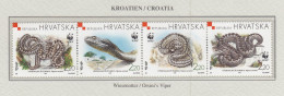 CROATIA 1999 WWF Snakes Mi 500-503 MNH(**) Fauna 612 - Serpenti