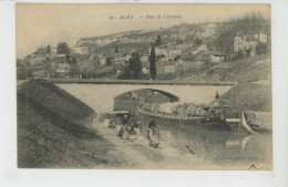AGEN - Pont De Courpian (péniche Et Lavandières) - Agen