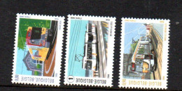 TRAMS - BELGIUM - 2008 - TRAMS SET OF 3  MINT NEVER HINGED , SG CAT £10.50 - Strassenbahnen