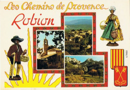 CPM..84..ROBION..VAUCLUSE..VILLAGE PITTORESQUE AU PIED DE LA MONTAGNE DU LUBERON..SANTONS - Robion