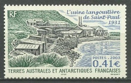 TAAF 2003 N° 349 ** Neuf MNH Superbe Usine Langoustière De Saint Paul - Ongebruikt