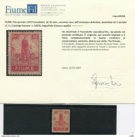 Fiume - Allegoria Cent. 10 N. A 35/I (carta A) Dentellato 10,1/2 - Lokale/autonome Uitgaven