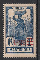 MARTINIQUE - 1924-27 - N°YT. 115 - Porteuse De Fruits 1f25 Sur 1f - Neuf Luxe ** / MNH / Postfrisch - Neufs