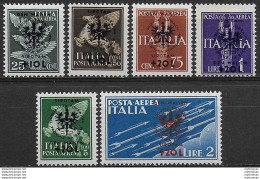 1944 Lubiana Occupazione Tedesca Pro Orfani MNH Sass. N. 26/31 - Andere & Zonder Classificatie