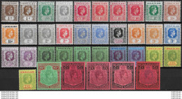 1938-51 Leeward Islands Giorgio VI 36v. MNH SG N. 95/114+abc - Altri & Non Classificati