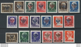 1944 Lubiana Occupazione Tedesca 19v. MNH Sass. N. 1/19 - Andere & Zonder Classificatie