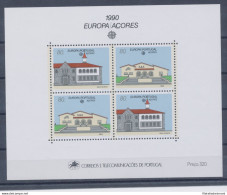 1976 EUROPA CEPT Azzorre/Acores Foglietto "Edifici Postali" MNH** - Otros & Sin Clasificación