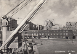 CIVITAVECCHIA-ROMA-IL PORTO-CARTOLINA VERA FOTOGRAFIA-VIAGGIATA NEL 1957 - Civitavecchia