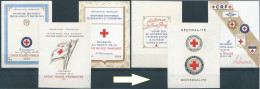 FRANCE,French, Croix Rouge  - Red Cross 1953 - 1954 - 1955  , 3 Booklets With Blocks Of MNH Stamps,Rare - Croix Rouge