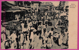 Ag3854  - INDIA - VINTAGE POSTCARD  - Bombay, Native Street - Indien