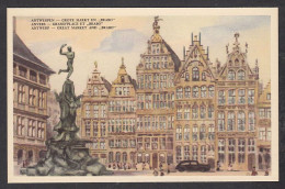 117157/ Antwerpen, Grote Markt En *Brabo*, Ed Aquarella - 1900-1949