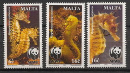 MALTA - 2002 - N°YT. 1178 à 1180 - 3v - Hippocampe / WWF - Neuf Luxe ** / MNH / Postfrisch - Malte